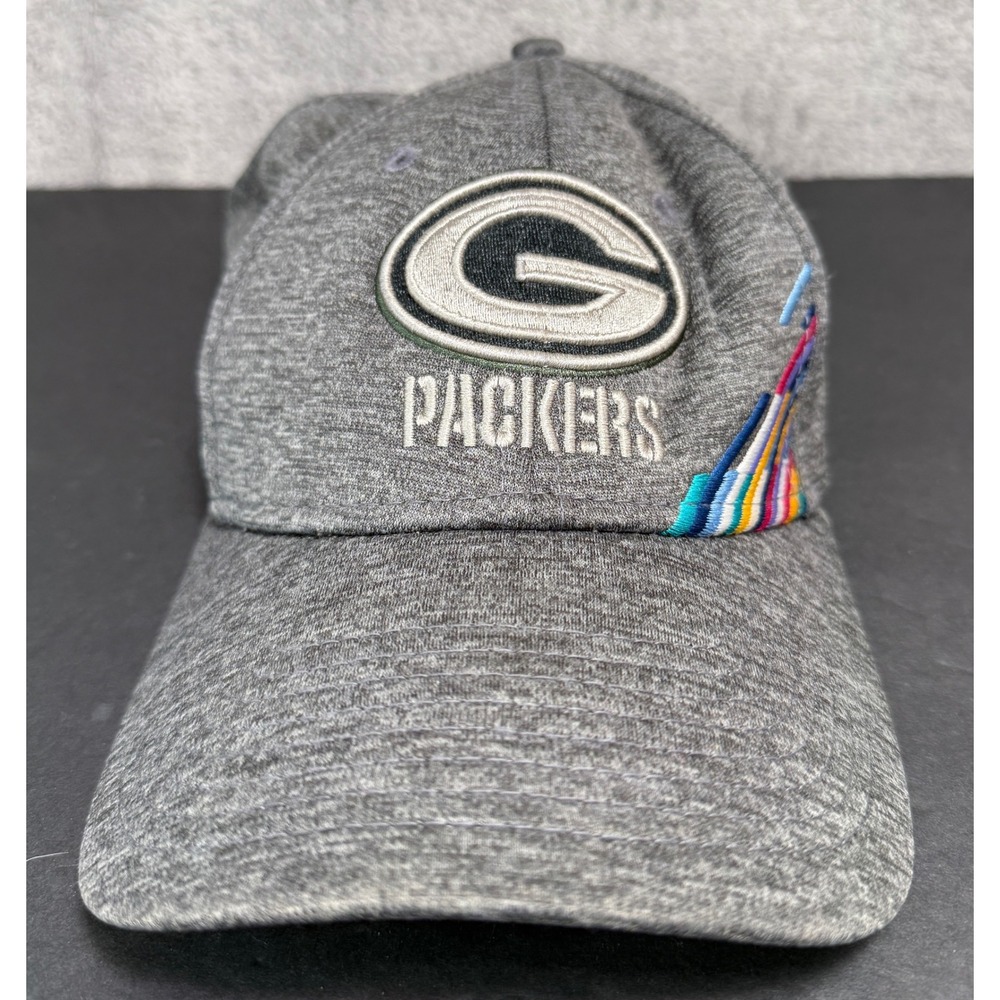 New Era Hat Mens M/L Grey Packers Crucial Catch NFL 100 Player Issued 39THIRTY